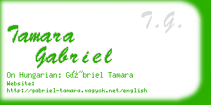 tamara gabriel business card